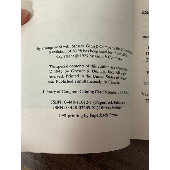 1981 Softcover Book “Heidi” by Johanna Spyri - Picture 4 of 6